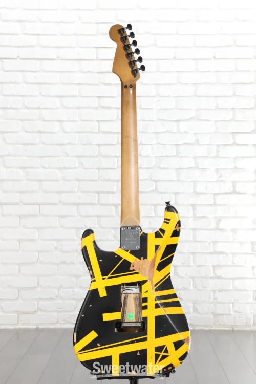 EVH Striped Series Frankenstein Frankie Electric Guitar – Black with Yellow