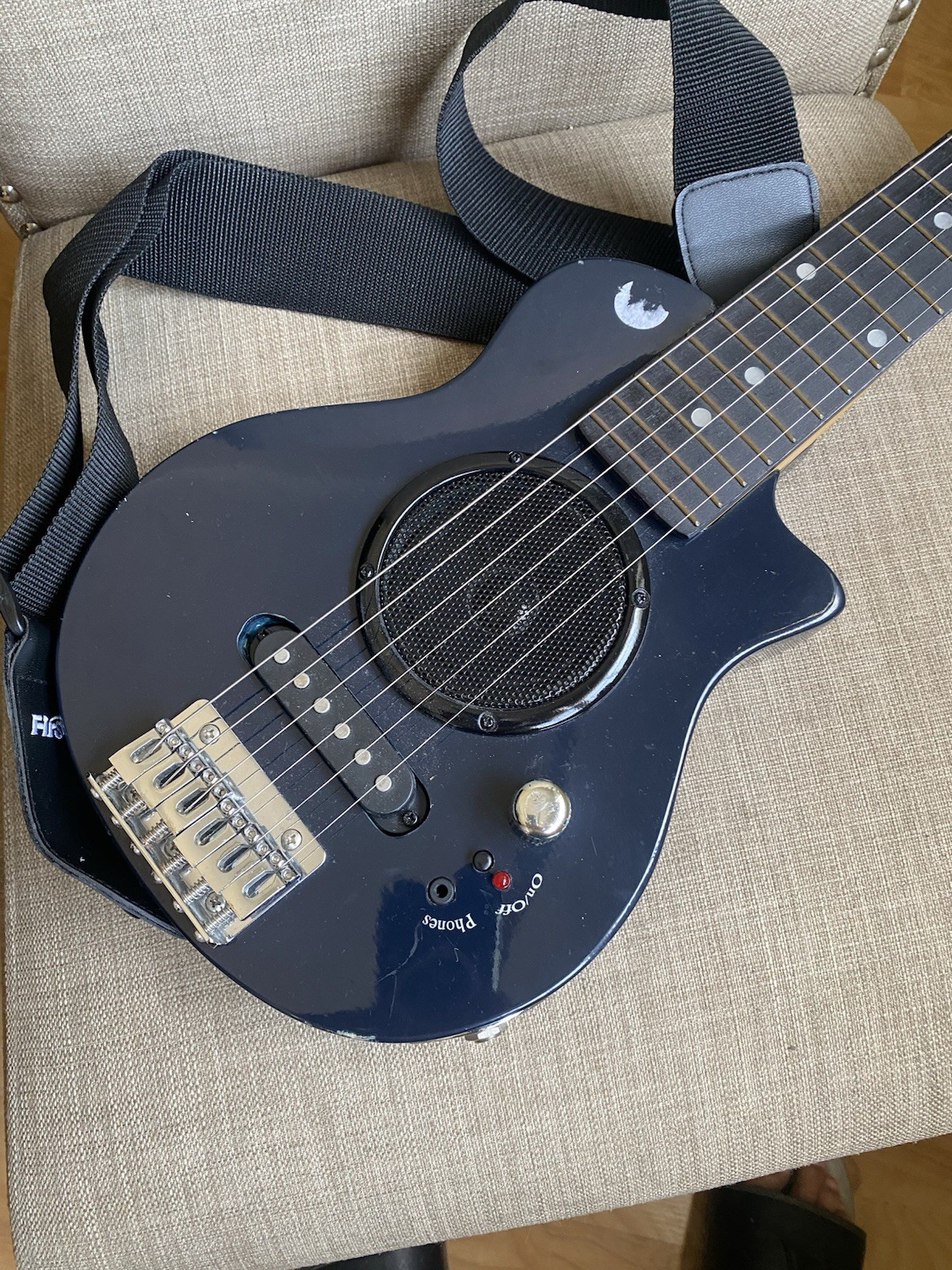 First Act Discovery Series Blue Solid Body 6-String Electric Guitar w/ Strap