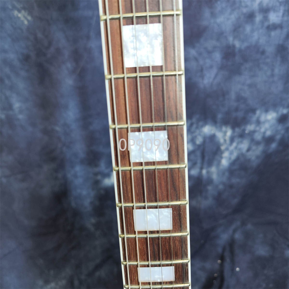 Metallic Silver Color Electric Guitar Solid Body 6String Maple Neck unique shape