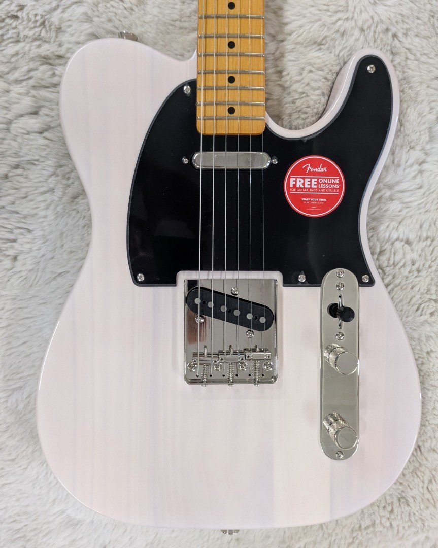 Squier by Fender Classic Vibe 50s Telecaster with Maple Fretboard, White Blonde