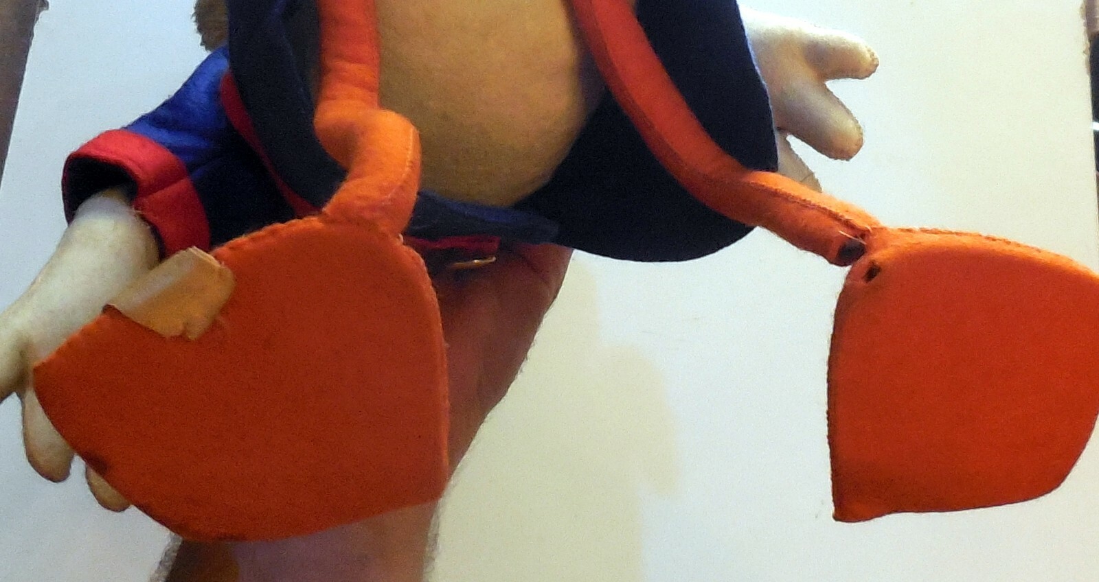 VINTAGE large 17″ TOY DOLL LENCI UNCLE SCROOGE MCDUCK DISNEY SISCO ITALY 1950s