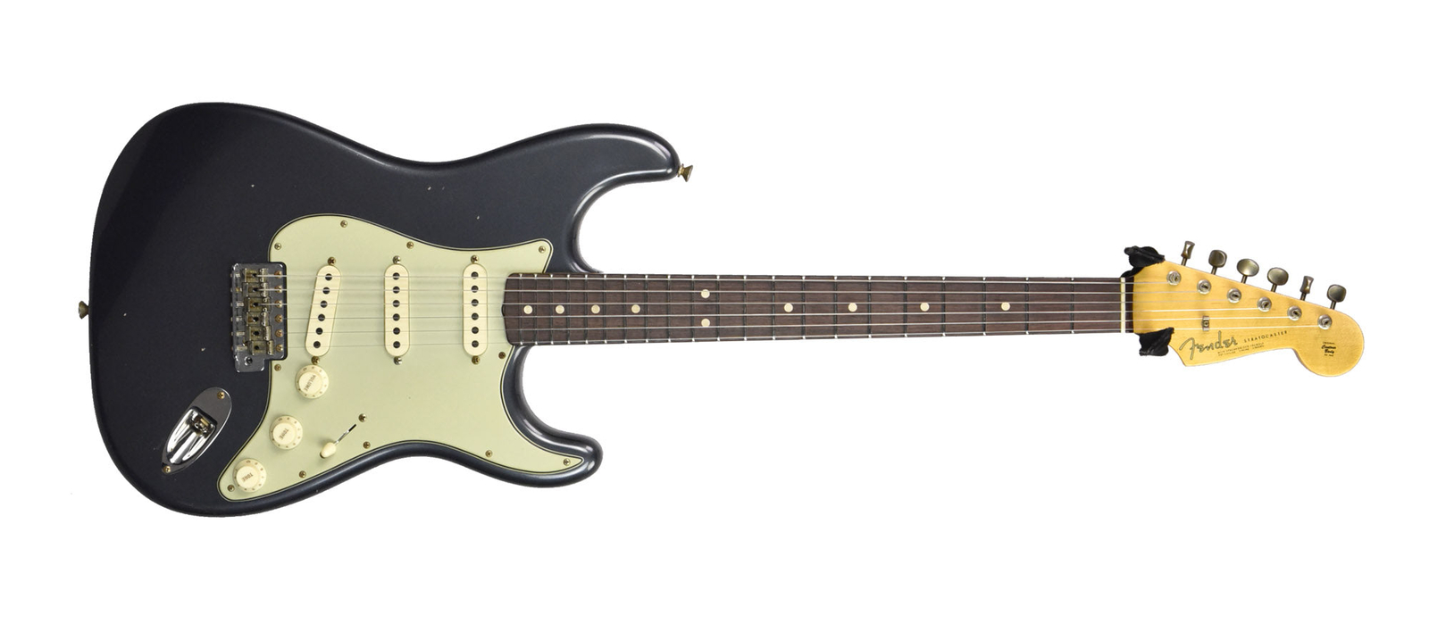 Fender Custom Shop 63 Stratocaster Journeyman Relic in Charcoal Frost Metallic