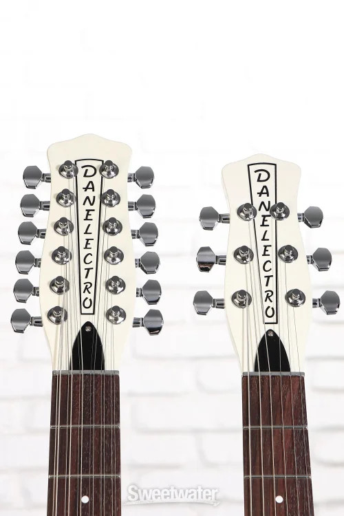 Danelectro Doubleneck Electric Guitar – White Pearl