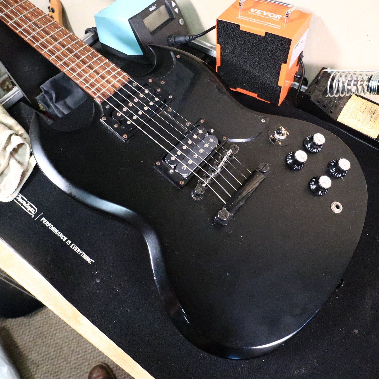 2004 Epiphone SG Goth Black Electric Guitar