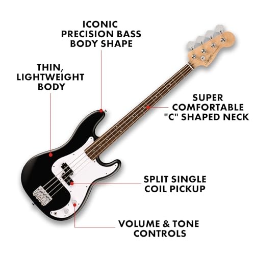 Squier Debut Series Precision Bass Black with Lessons