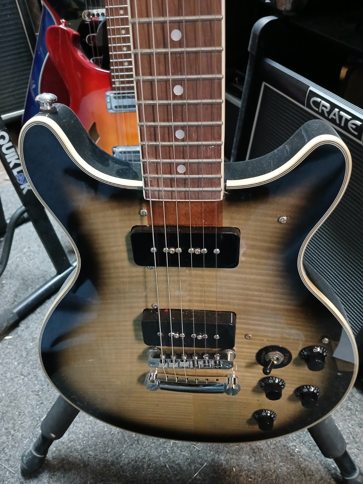NEW Firefly DOUBLE CUTAWAY-THINK LES PAUL SPECIAL-P-90s BURST-out of production