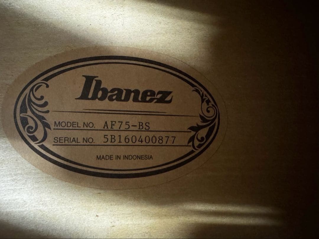 Ibanez AF75 BS electric guitar with genuine soft case