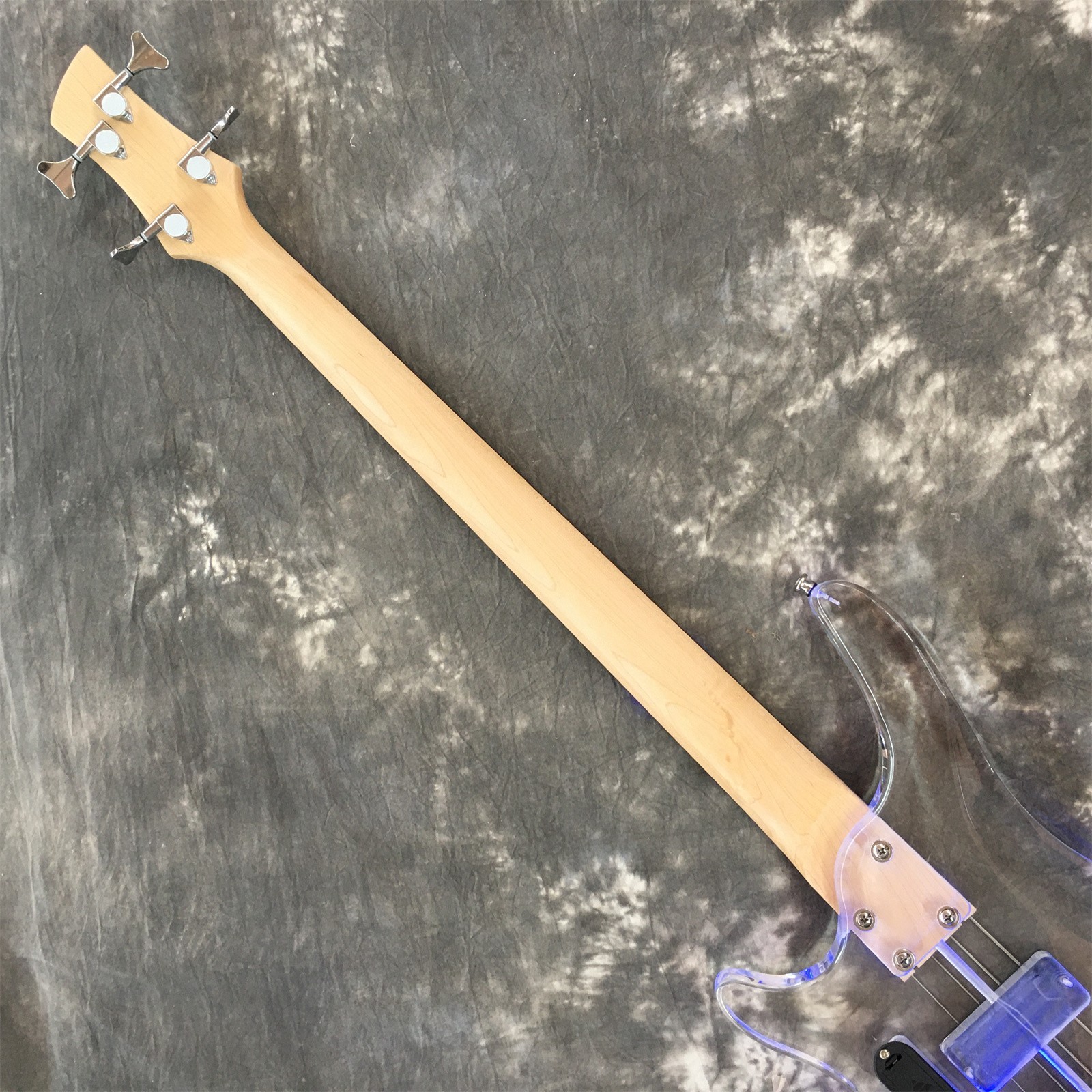 4 String Acrylic Body Electric Guitar Bass Chrome Hardware Rosewood Fretboard