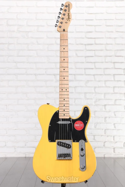 Squier Affinity Series Telecaster Electric Guitar – Butterscotch Blonde with