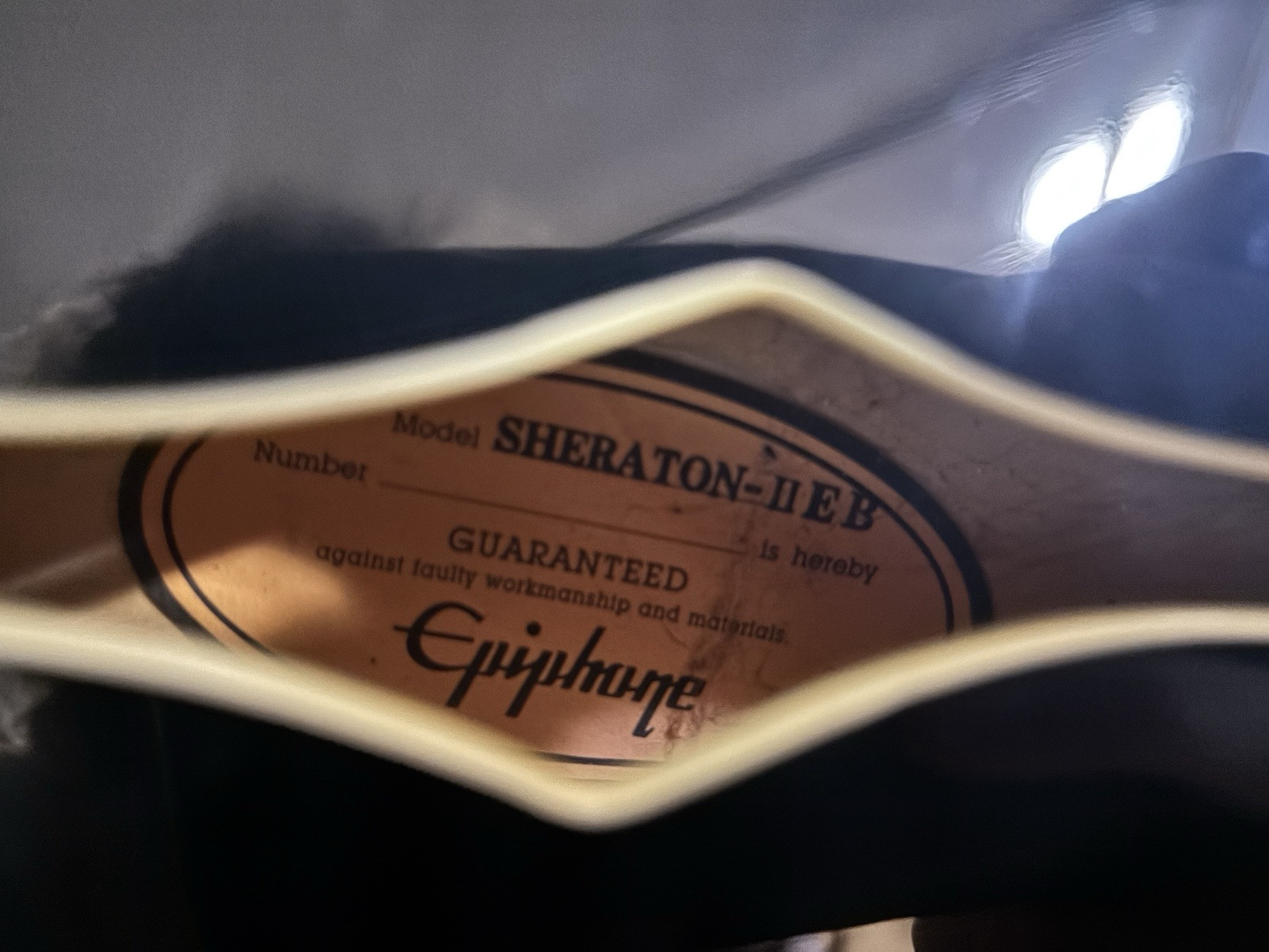 Epiphone Sheraton II Electric Guitar Ebony Circa 2005 w Case