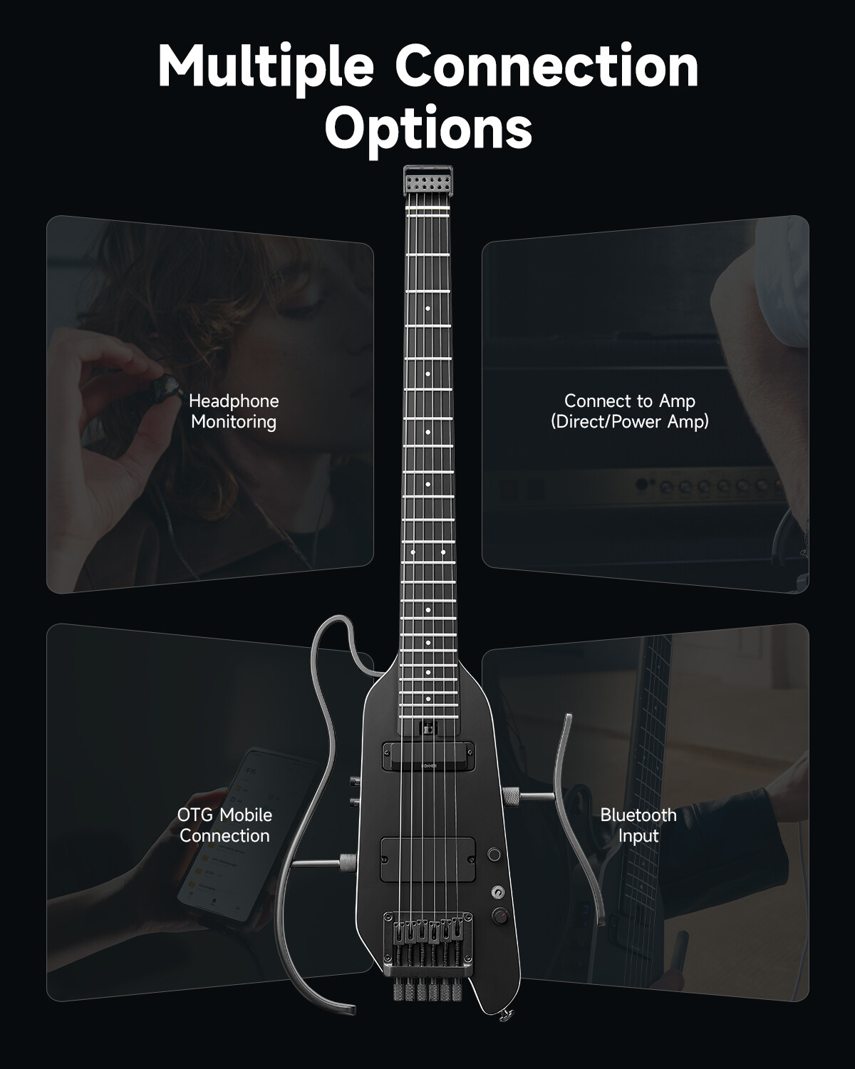 Donner HUSH X PRO Electric Guitar With Multieffect Tone Simulation