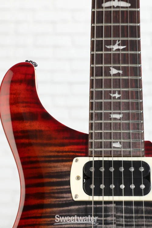 PRS SE Custom 24 Electric Guitar – Charcoal Cherry Burst