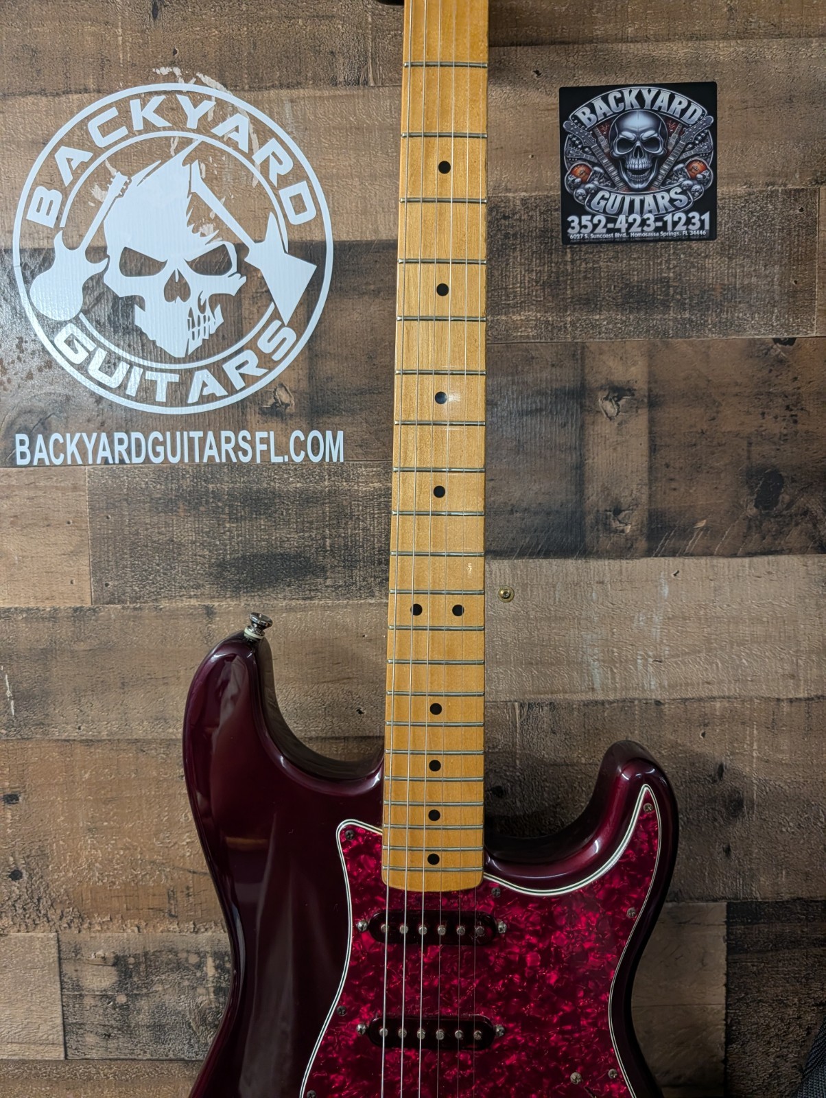 2002 Fender FSR Trans Moto Stratocaster Wine Red W/ Gig Bag Mim