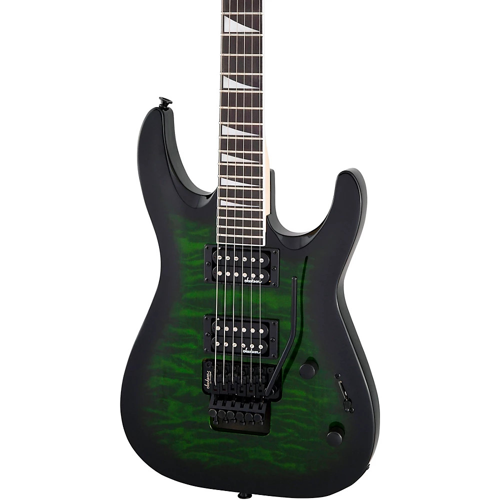 Jackson Dinky JS32Q DKA Arch Top Electric Guitar Transparent Green Burst