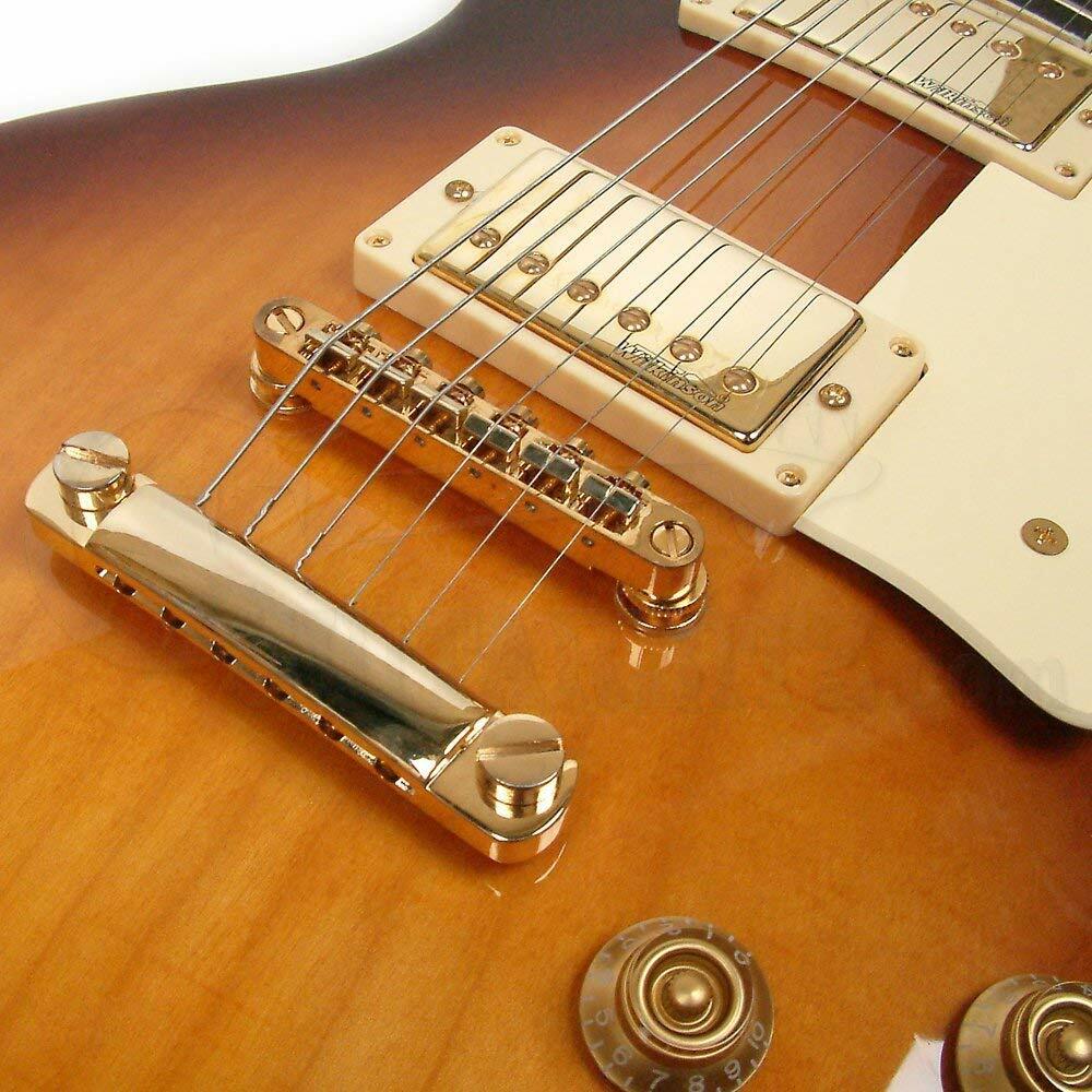 Vintage – V100-TSB – Electric Guitar Gold Hardware – Tobacco Sunburst