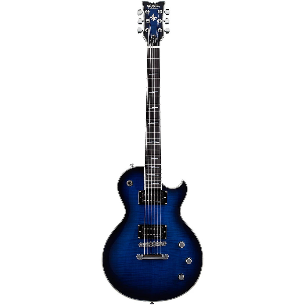Schecter Guitar Research Solo-II Supreme Electric Guitar See Thru Blue Burst