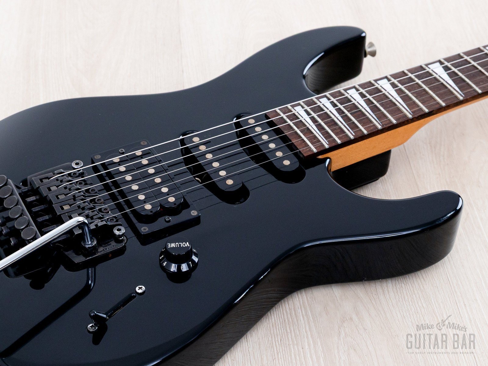 1990s Charvel 610-SL SSH Short Scale Superstrat Black w/ Floyd Rose, Japan
