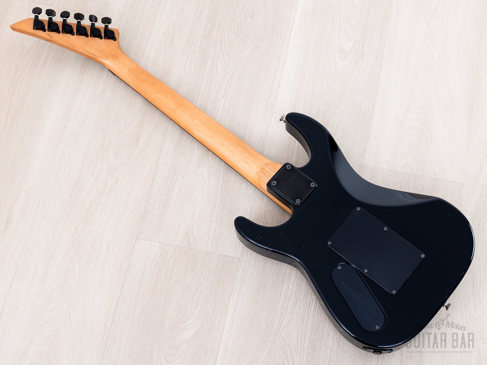 1990s Charvel 610-SL SSH Short Scale Superstrat Black w/ Floyd Rose, Japan