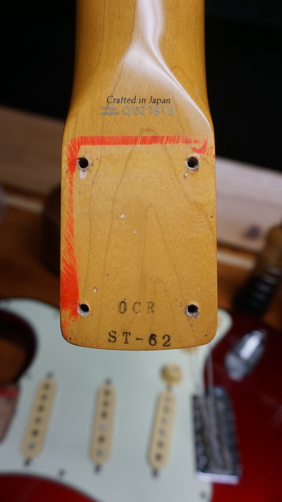 Fender Japan ST-62 Stratocaster Candy Apple Red Matching Headstock 2002–2004