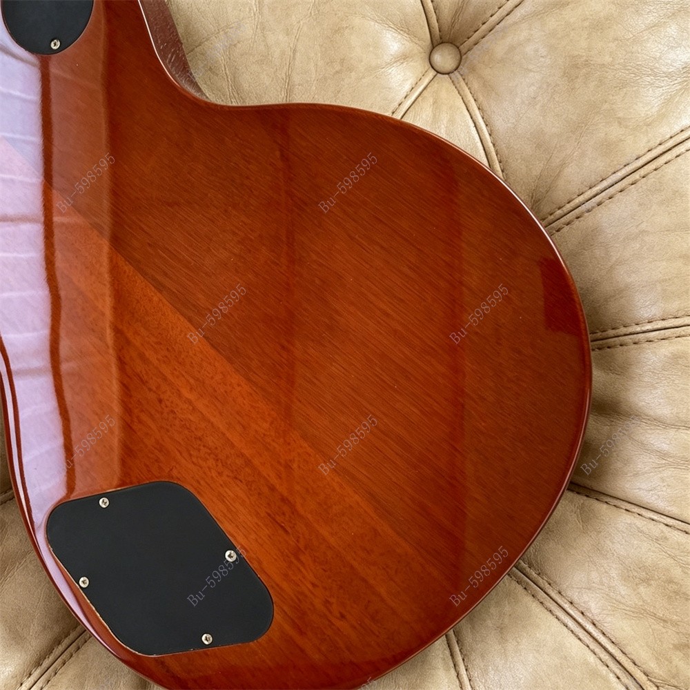 Solid Electric Guitar P-90 Pickup Stainless Rounded Fret Edge Sunburst No Logo