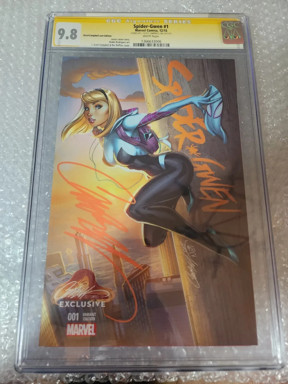 2015 SPIDER-GWEN #1 9.8 & #2 CGC 9.6 🔥 EXCLUSIVE Campbell