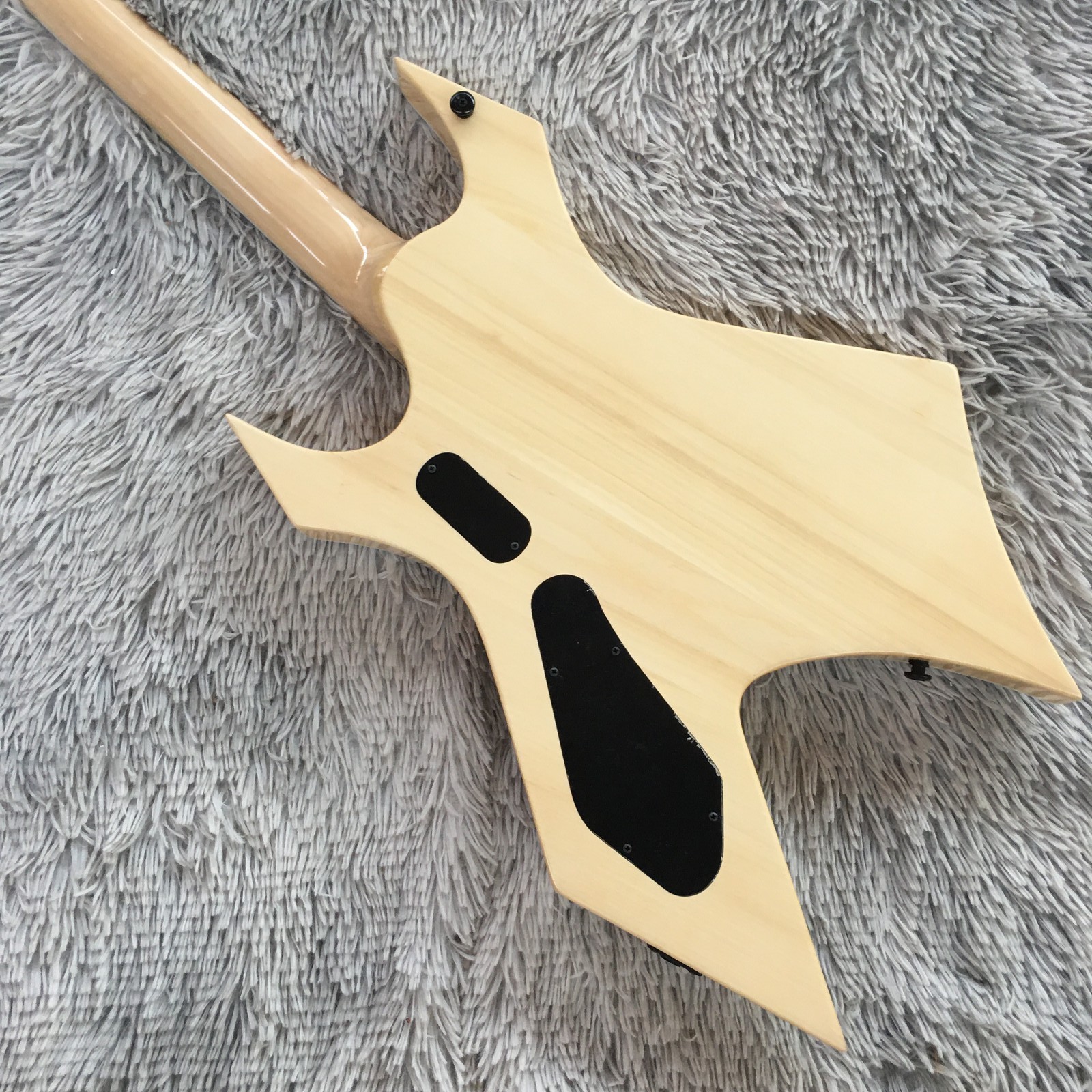 New Natural Warlock Extreme Electric Guitar burlywood HH Pickup Shell Inlay