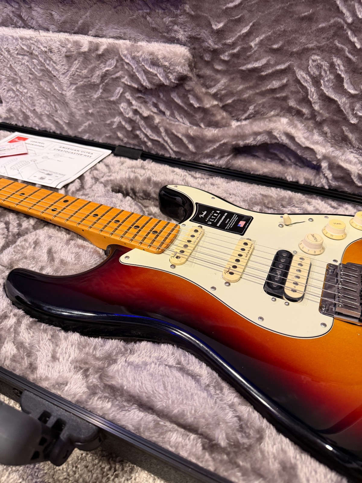 Fender American Ultra Stratocaster HSS 6 String Maple Fingerboard Electric…