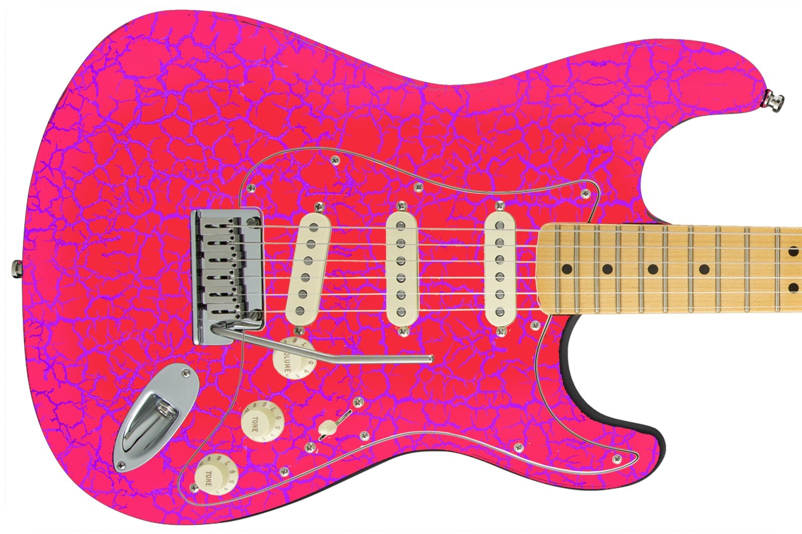 Guitar Wrap Skin Reface Iconic 80’s Burst 6 Volt Crackle Crackle Cherry Pop 1219