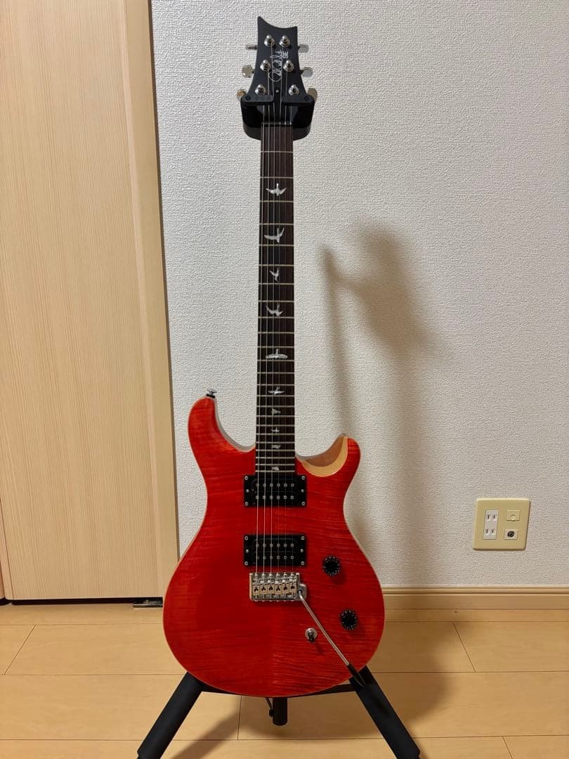 Electric Guitar PRS SE CE24 2025 Blood Orange Flame Maple Top & Soft Case