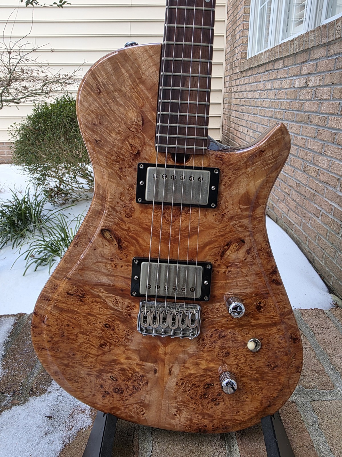 Brubaker KXG-1 Guitar USA Burled EXOTIC WOOD Walnut Xena Bubinga Maple