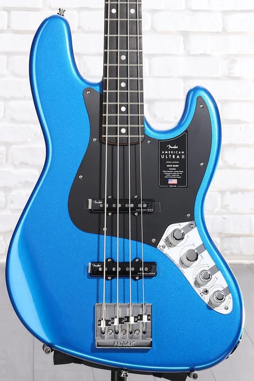 Fender American Ultra II Jazz Bass – Noble Blue with Ebony Fingerboard