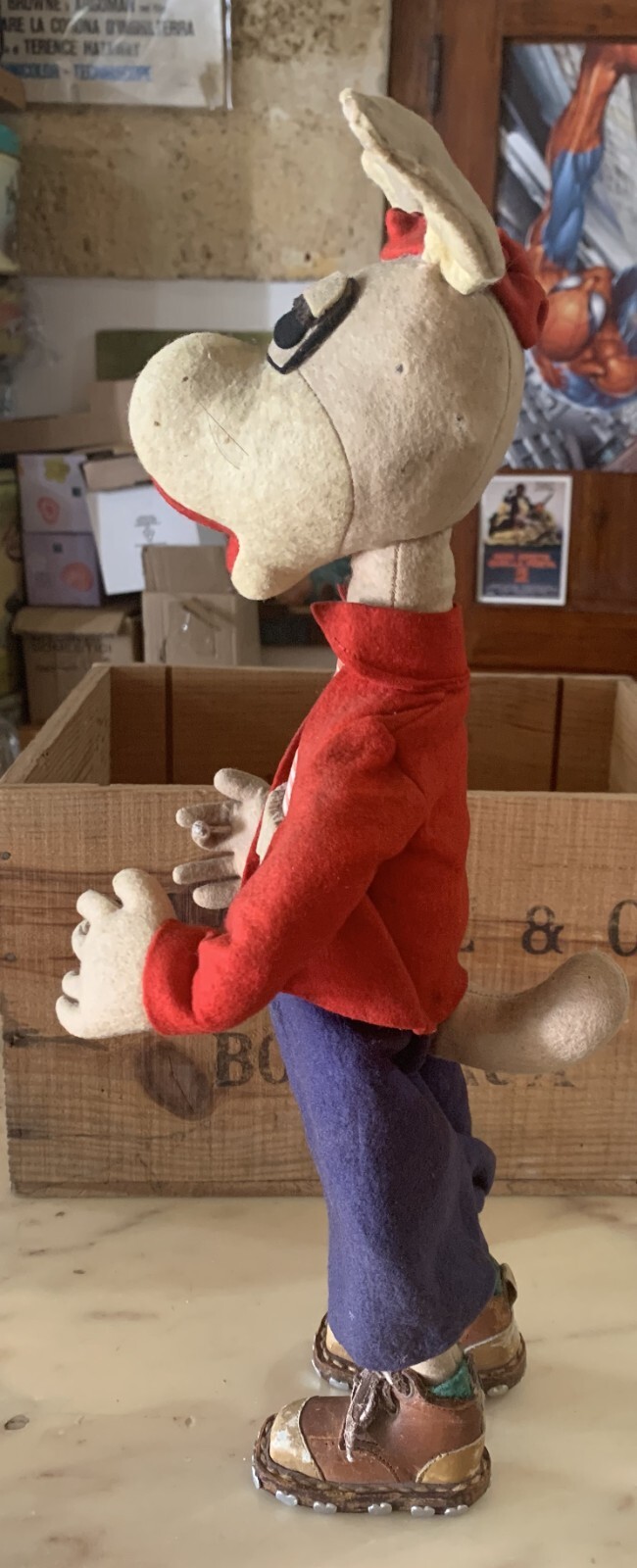 VINTAGE large 16 ” TOY FELT DOLL LENCI PANNOLENCI 1950s