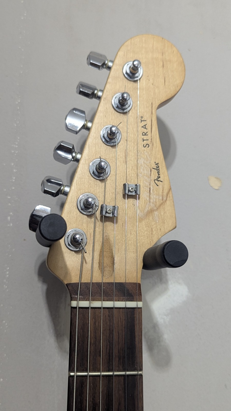 Custom Fender Squier Stratocaster Blue Black Relic Woodgrain Rosewood Fretboard