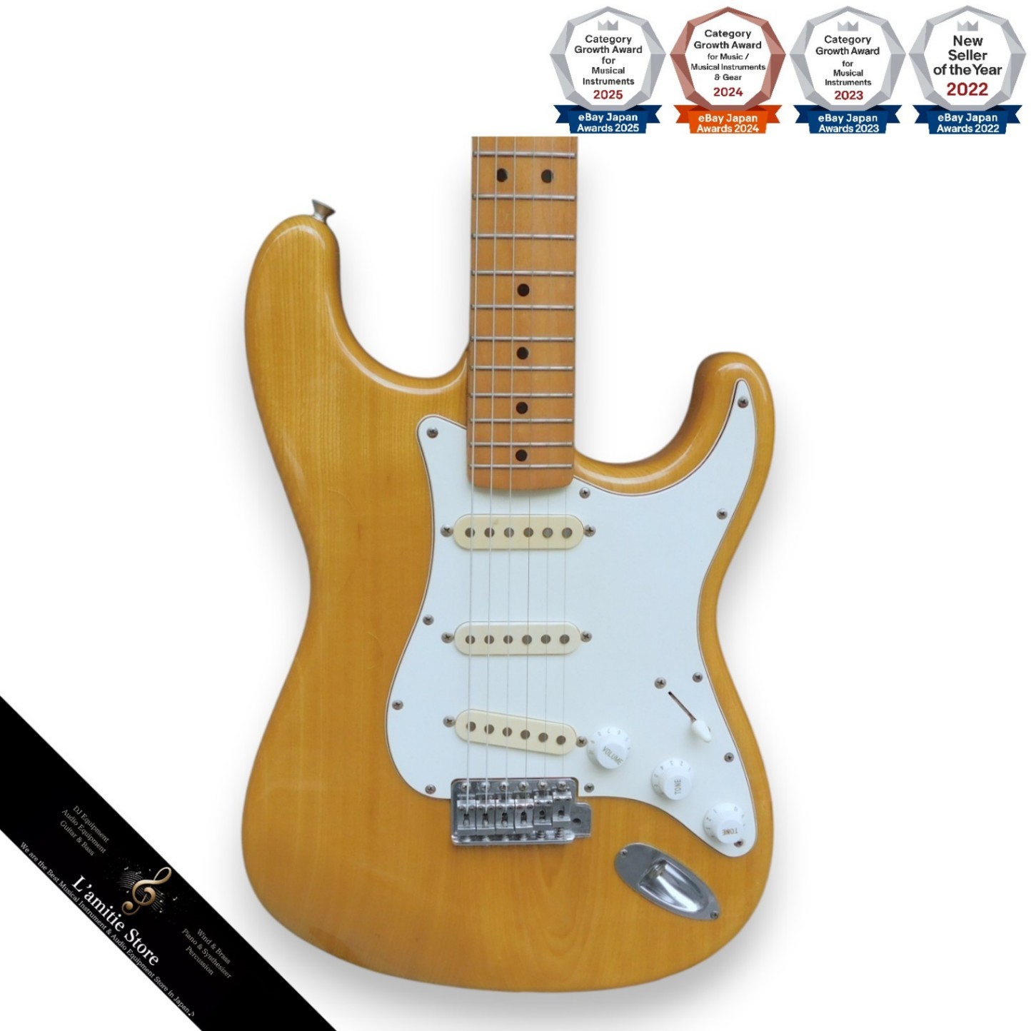 Fender Japan ST7265 Stratocaster S Serial Natural 19941995 Made FujiGen