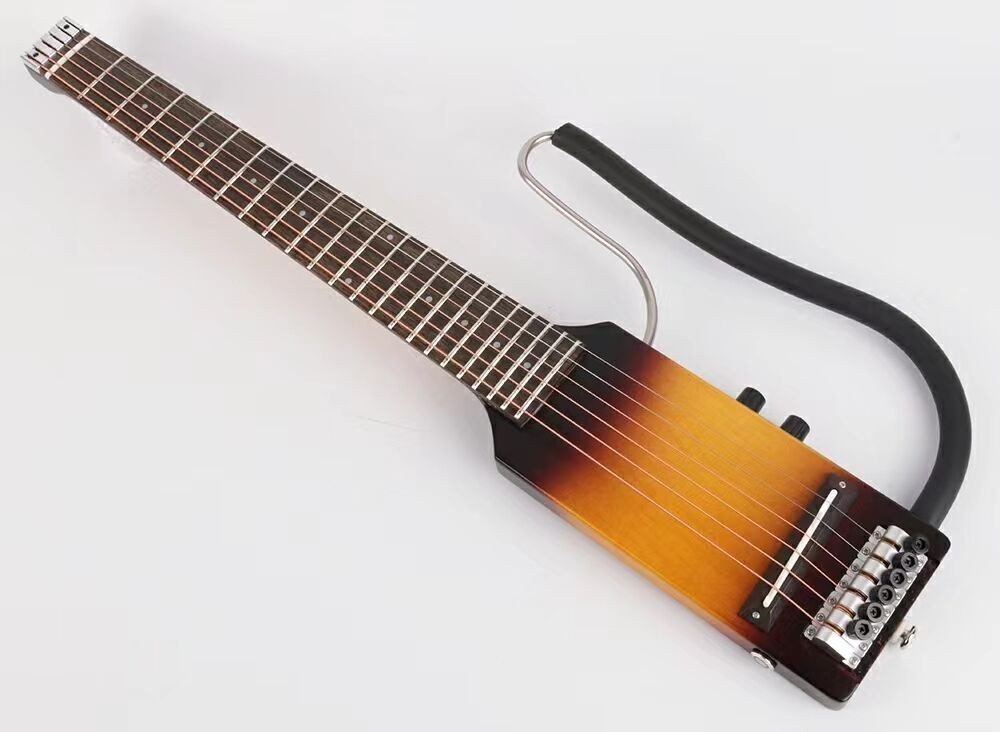 electric acoustic guitar Ultra Short Headless silent travel portable & Gig Bag