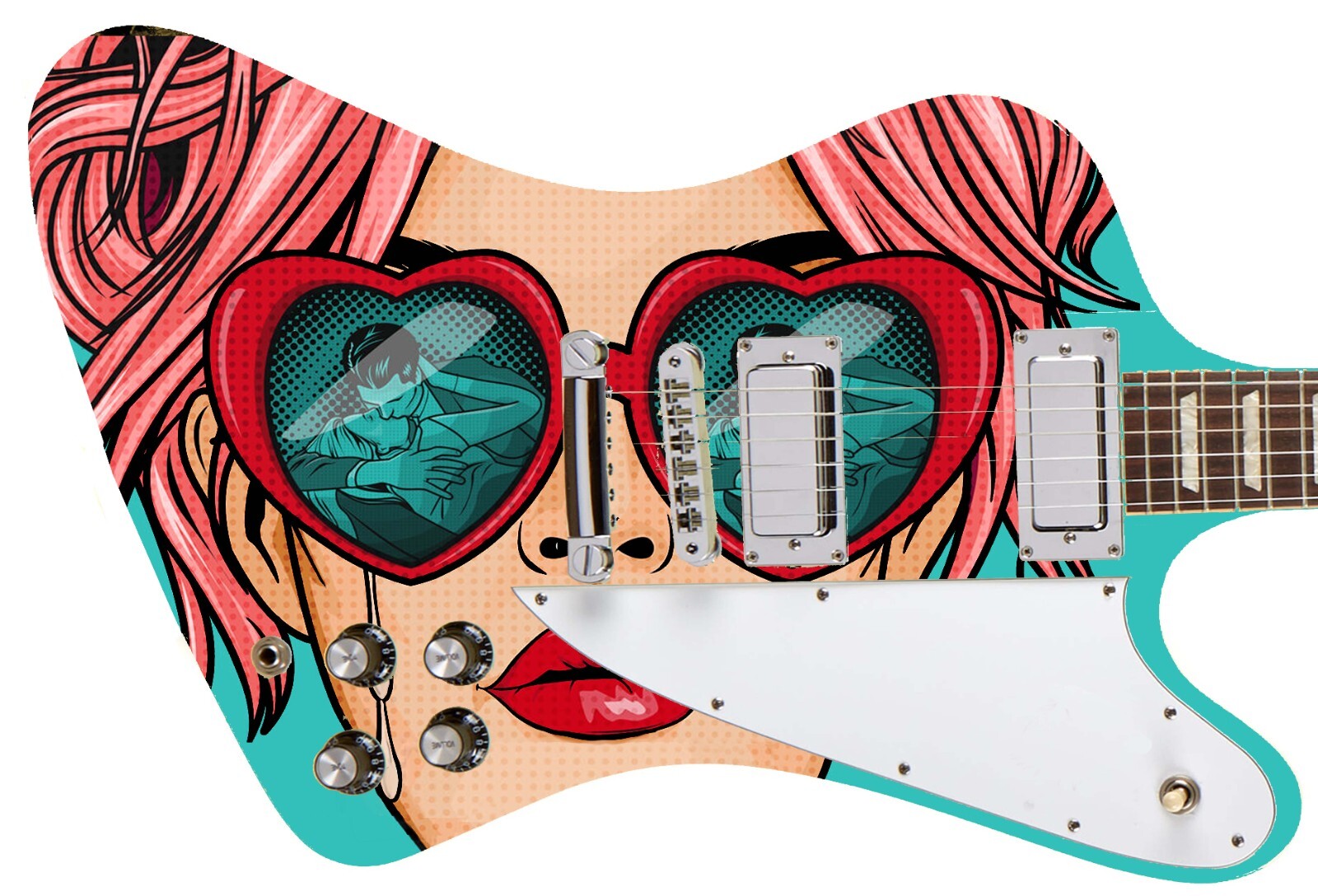 Guitar Skin Wrap Axe Re-Skin Pop Rock Dirty Little Secret Groupie Girl – 1218