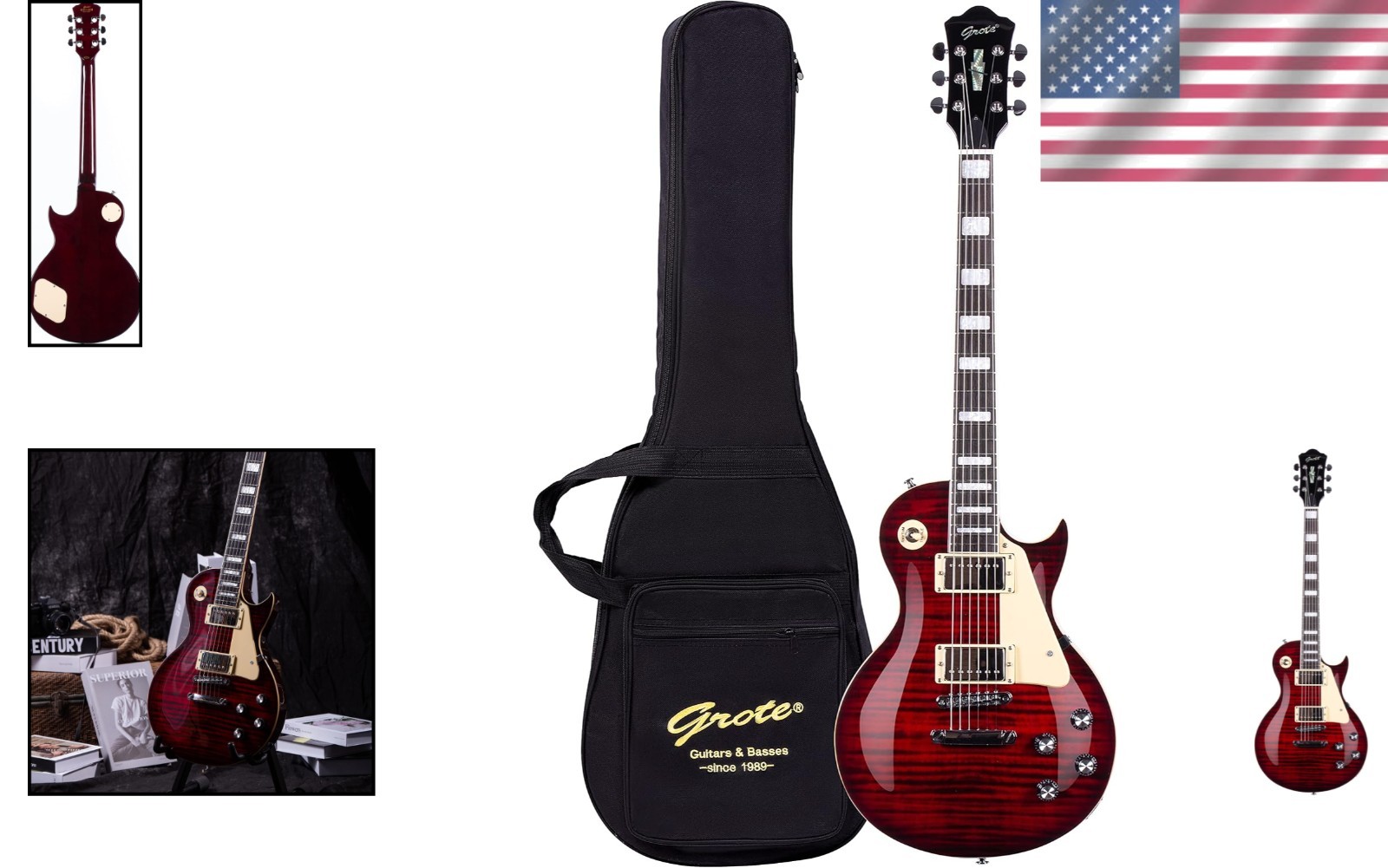 Maple Neck Electric Guitar LPYS-006, Gigbag Included