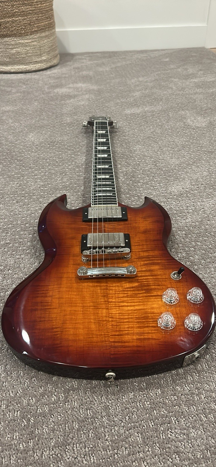 (Epiphone SG Modern Figured Guitar Dual Humbucker Mojave Wave