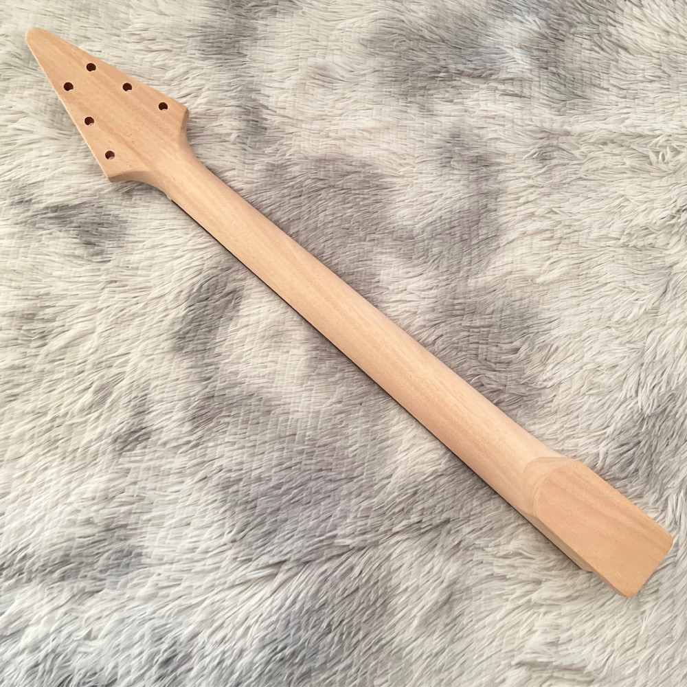 Clearance 6 String V DIY Electric Guitar Kit Canadian Maple Neck Gold Part