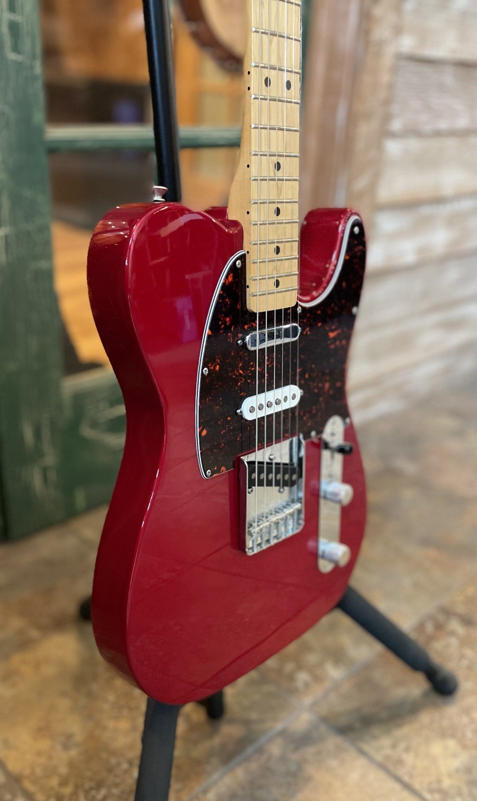 1998 Fender Deluxe Nashville SSS Telecaster Electric Guitar in Candy Apple Red