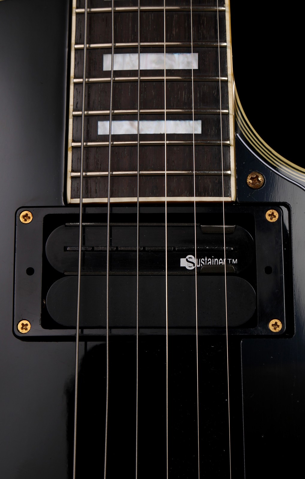 Burny RLC-105X Pata Les Paul Custom Ebony w/Sustainer System