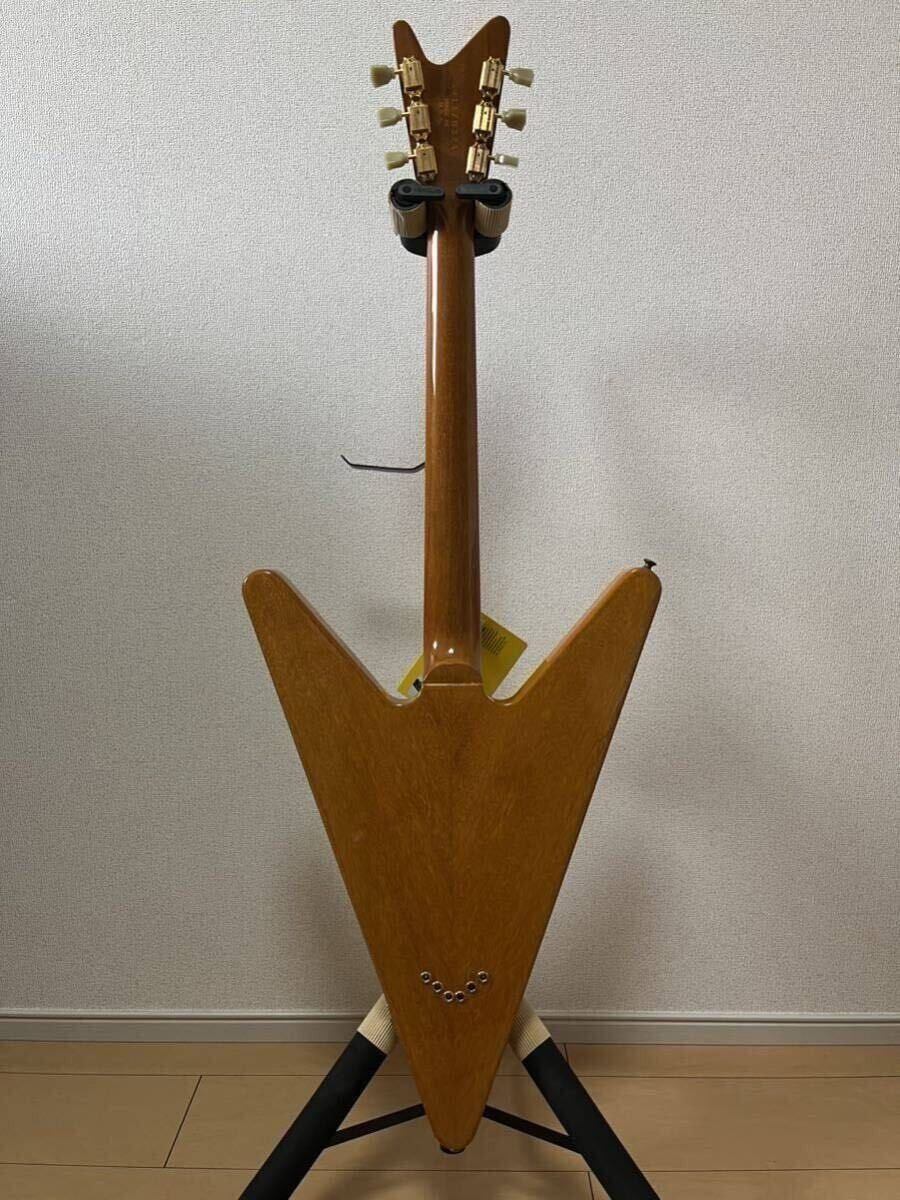 Electric Guitar Gibson Reverse Flying V Vivid Trans Amber with Hard Case