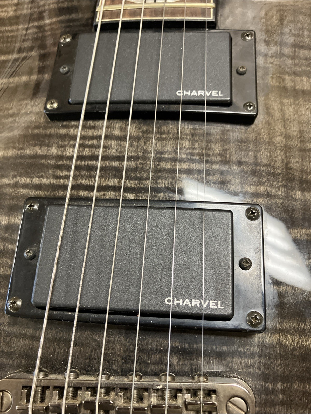 Charvel Desolation DC-2 ST Electric Guitar – Transparent Black NICE