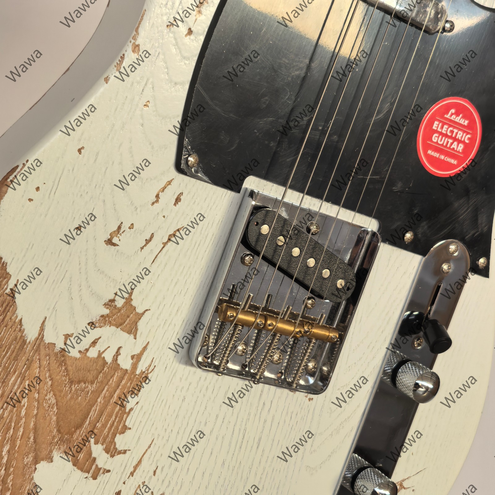 Heavy Aged Electric Guitar Single Coil Pickups Bone Nut 21 Stainless Frets