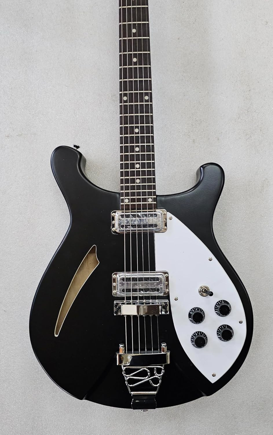 IYV IRK-300 Semi Hollow Electric Guitar Black HH Pickups Maple Neck Jatoba