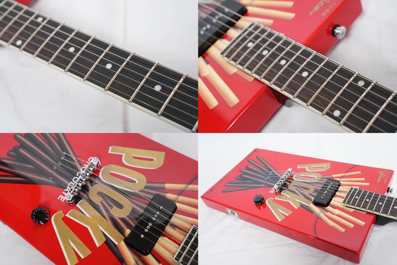 Glico Pocky Guitar by Kazuyoshi Saito, limited model,excellent condition,w/HC