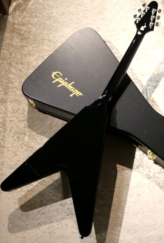 Epiphone Kirk Hammett 79 Flying V Ebony Electric Guitar From Japan