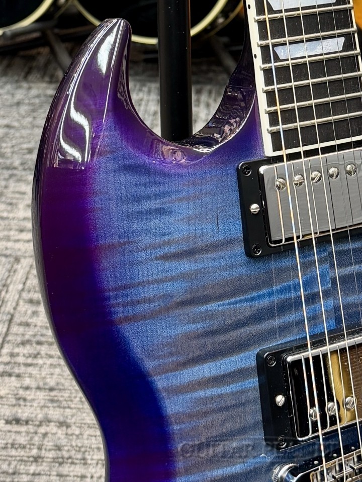 Gibson SG Modern -Blueberry Fade- 2022 model. Beautiful wood grain! Ebony finger