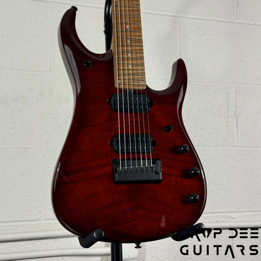 Ernie Ball Music Man JP15-7 7-String Electric Guitar w/ Case – Red Tide