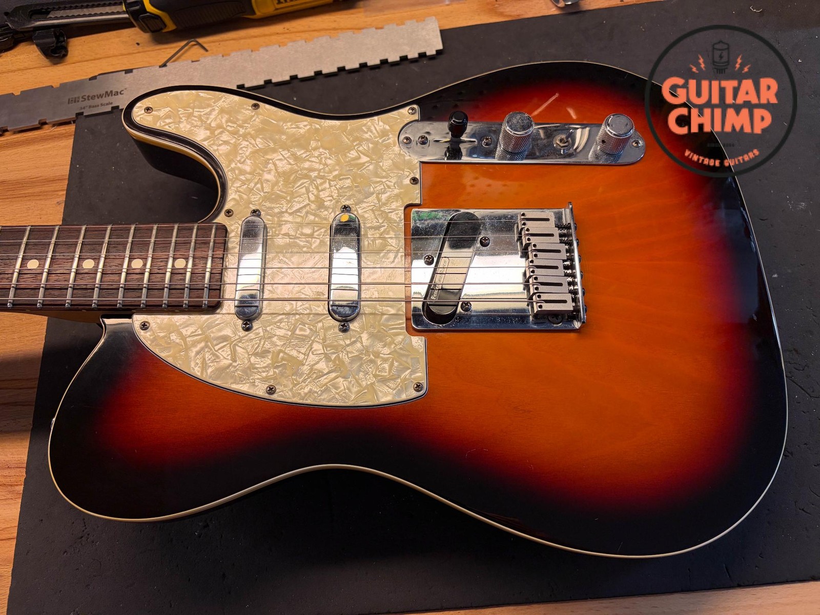 1996 Fender Telecaster Plus V2 Antique Burst Lace Sensor Tweed HSC